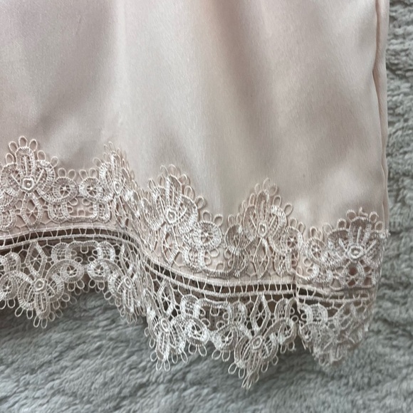 ALICE MCCALL Blush Slip Mini Dress Sz 4 Lace hem - Picture 15 of 15